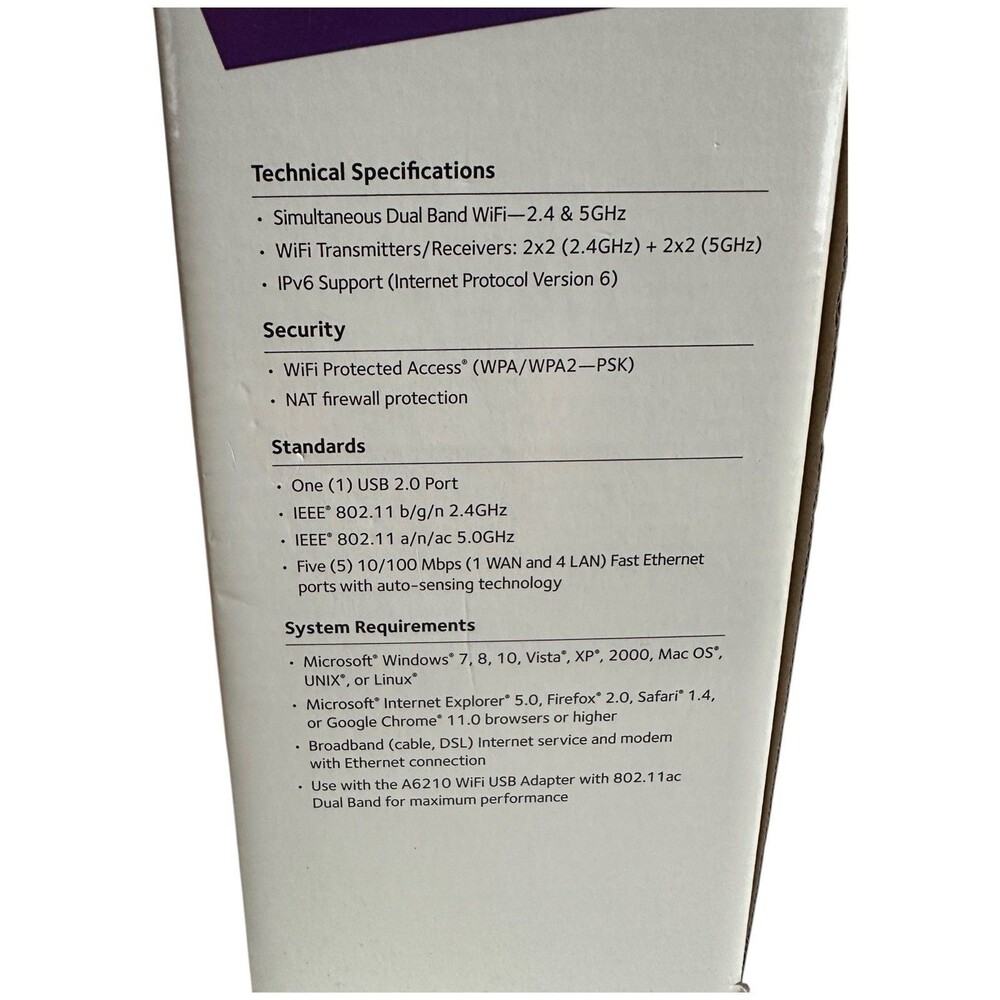 Netgear AC1200 Dual Band WiFi Router R6120 High Speed Wireless Internet - Picture 8 of 16